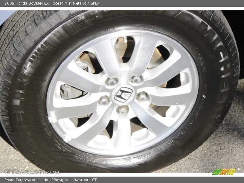 Ocean Mist Metallic / Gray 2009 Honda Odyssey EX