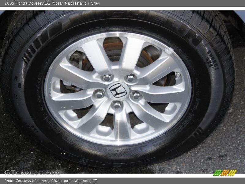 Ocean Mist Metallic / Gray 2009 Honda Odyssey EX