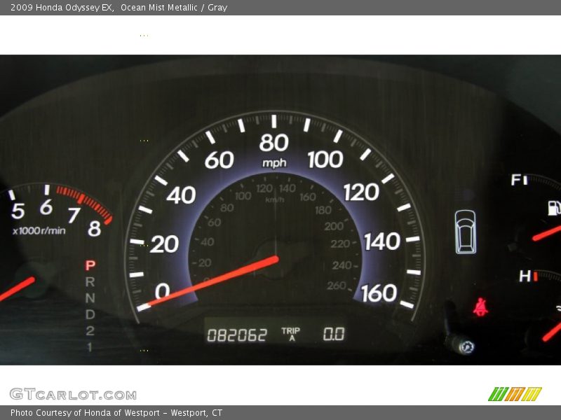 Ocean Mist Metallic / Gray 2009 Honda Odyssey EX