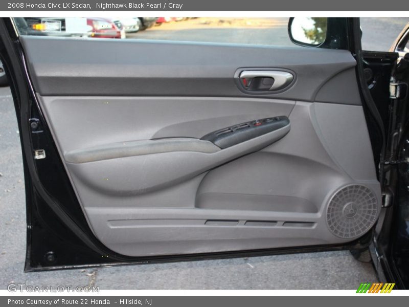 Nighthawk Black Pearl / Gray 2008 Honda Civic LX Sedan