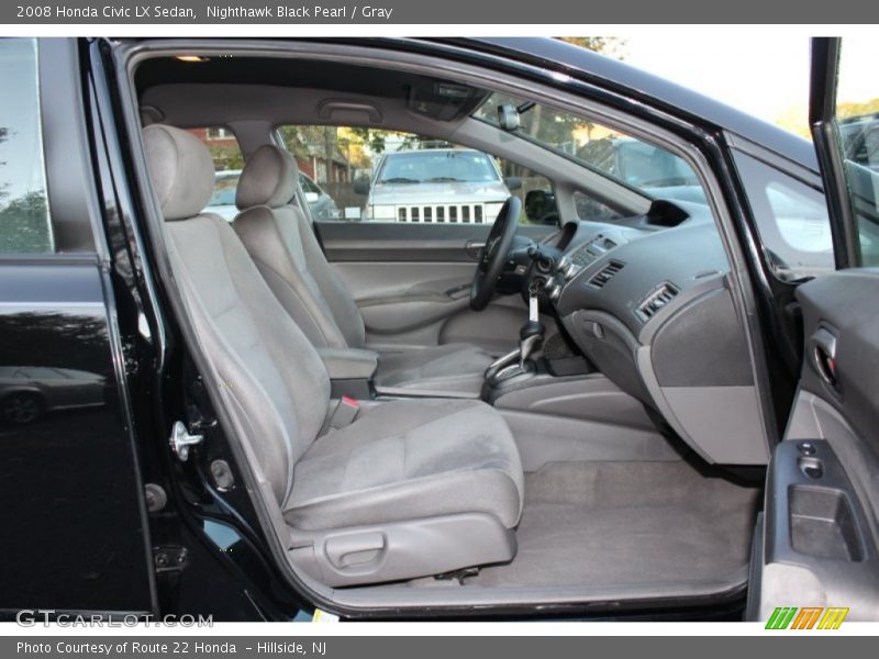 Nighthawk Black Pearl / Gray 2008 Honda Civic LX Sedan