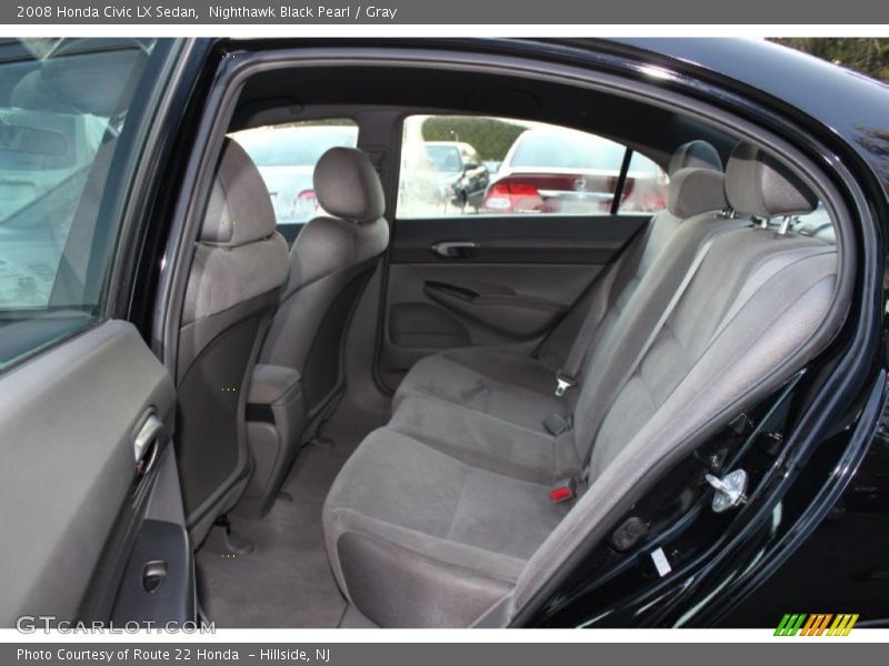 Nighthawk Black Pearl / Gray 2008 Honda Civic LX Sedan