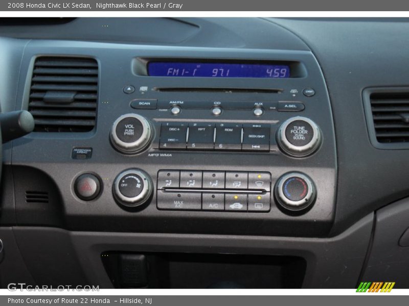 Nighthawk Black Pearl / Gray 2008 Honda Civic LX Sedan