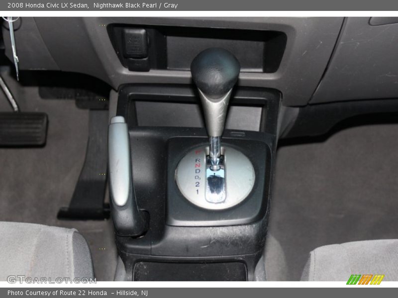 Nighthawk Black Pearl / Gray 2008 Honda Civic LX Sedan
