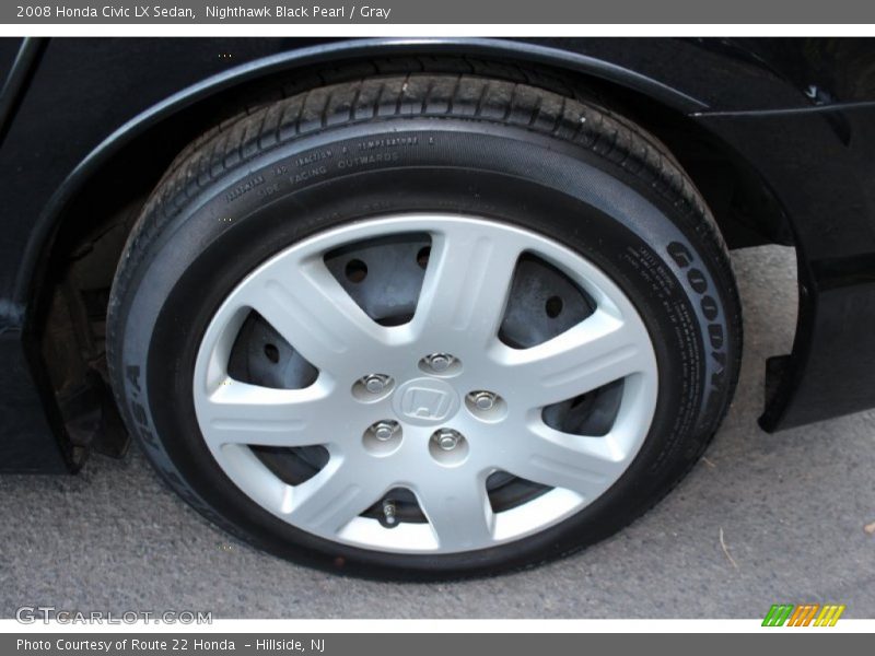 Nighthawk Black Pearl / Gray 2008 Honda Civic LX Sedan