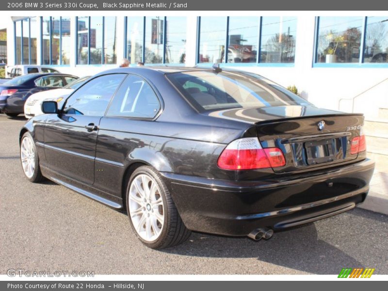 Black Sapphire Metallic / Sand 2006 BMW 3 Series 330i Coupe