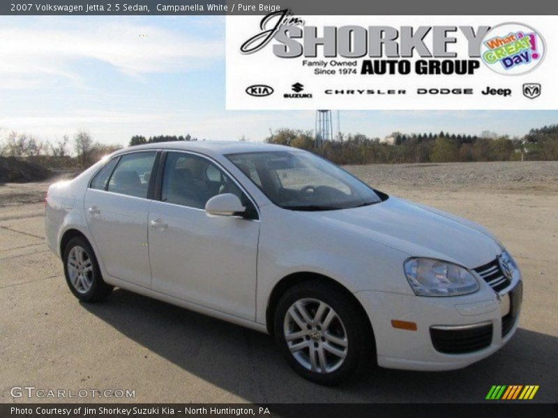 Campanella White / Pure Beige 2007 Volkswagen Jetta 2.5 Sedan