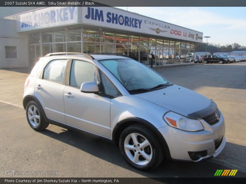 Silky Silver Metallic / Black 2007 Suzuki SX4 AWD