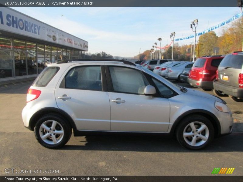Silky Silver Metallic / Black 2007 Suzuki SX4 AWD