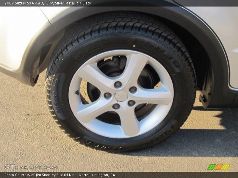 Silky Silver Metallic / Black 2007 Suzuki SX4 AWD