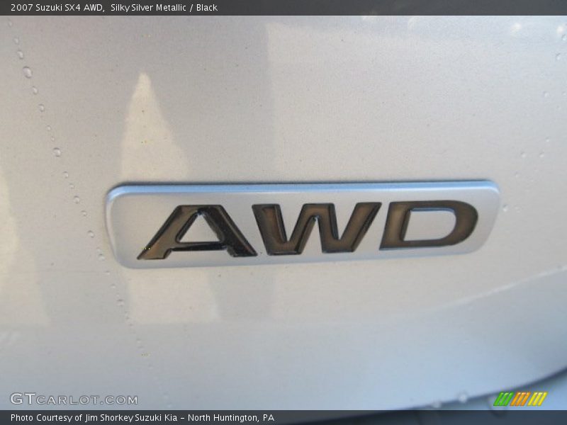Silky Silver Metallic / Black 2007 Suzuki SX4 AWD