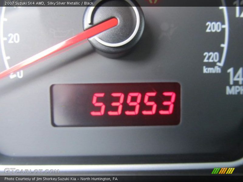 Silky Silver Metallic / Black 2007 Suzuki SX4 AWD