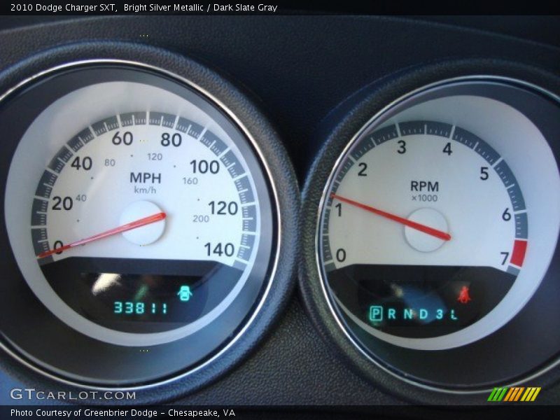 Bright Silver Metallic / Dark Slate Gray 2010 Dodge Charger SXT