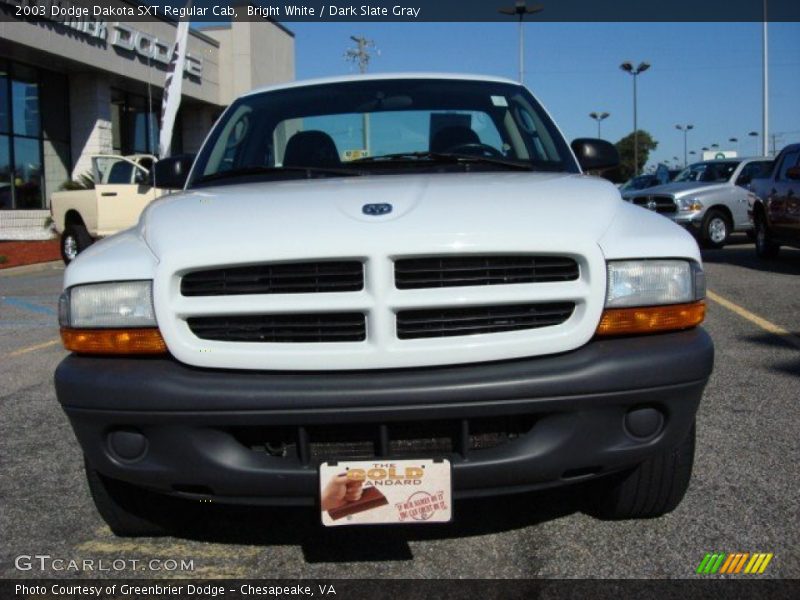 Bright White / Dark Slate Gray 2003 Dodge Dakota SXT Regular Cab
