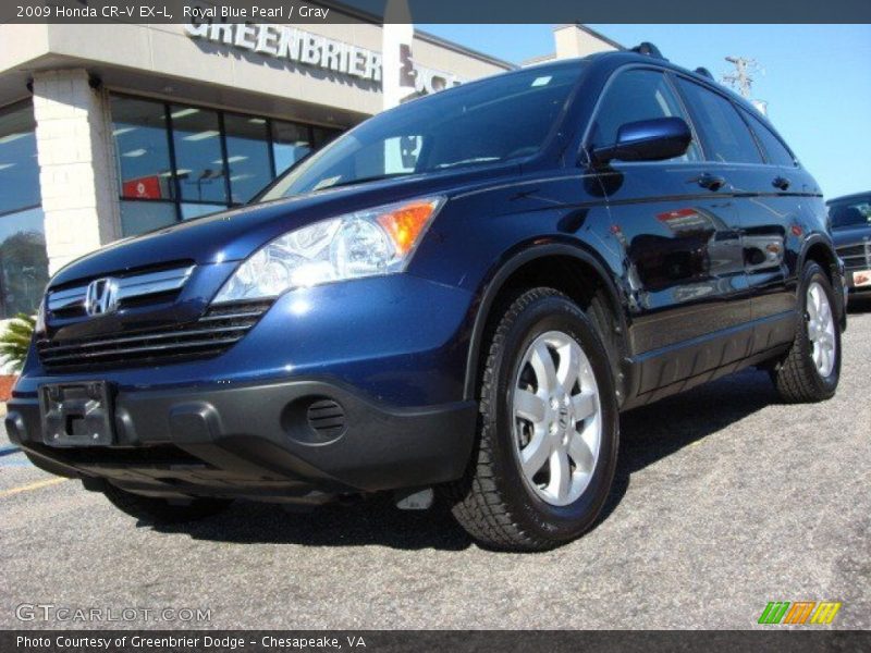 Royal Blue Pearl / Gray 2009 Honda CR-V EX-L
