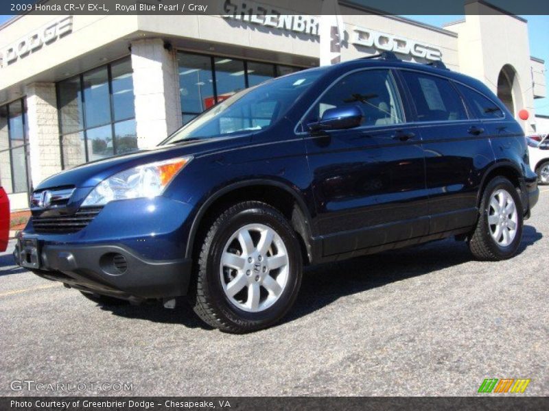 Royal Blue Pearl / Gray 2009 Honda CR-V EX-L
