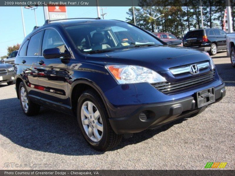 Royal Blue Pearl / Gray 2009 Honda CR-V EX-L