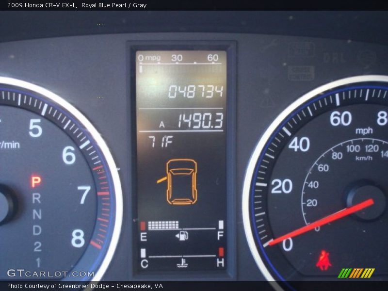 Royal Blue Pearl / Gray 2009 Honda CR-V EX-L