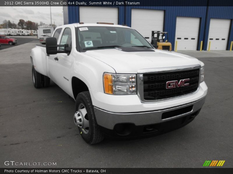 Summit White / Dark Titanium 2012 GMC Sierra 3500HD Crew Cab 4x4 Dually