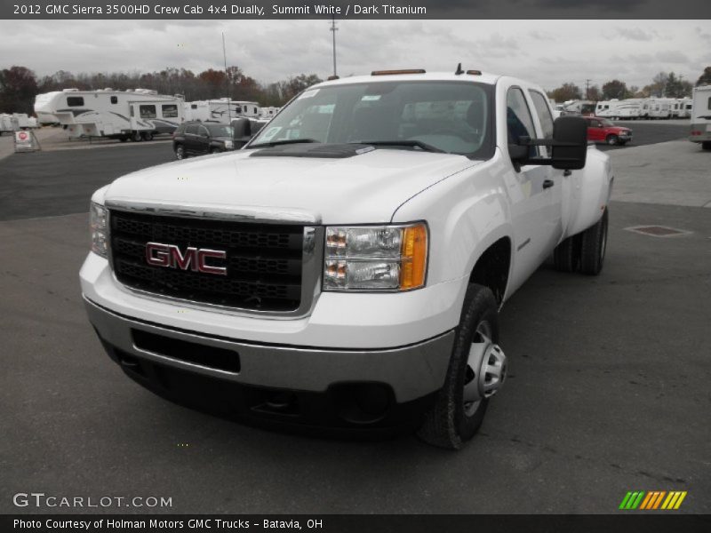 Summit White / Dark Titanium 2012 GMC Sierra 3500HD Crew Cab 4x4 Dually