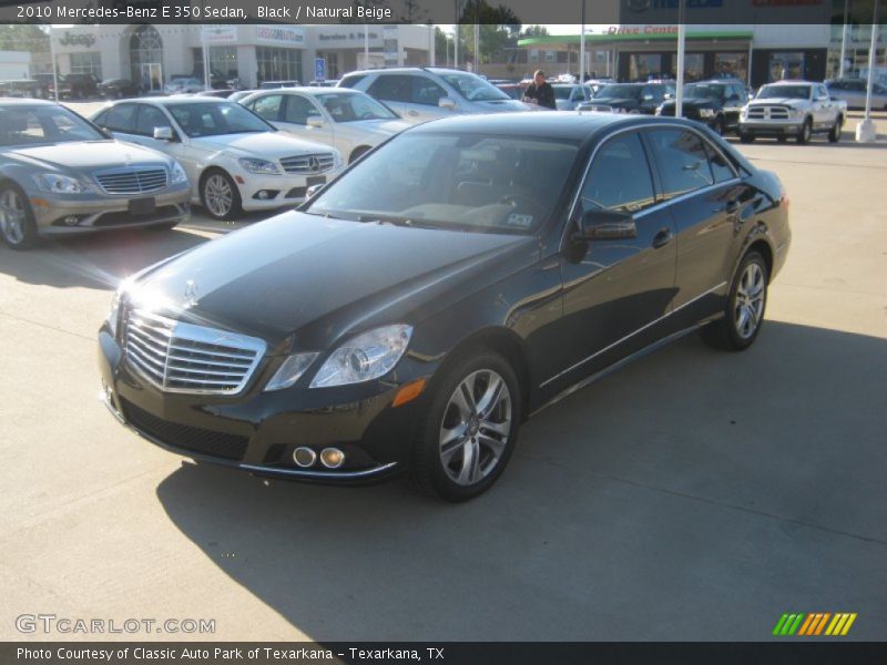 Black / Natural Beige 2010 Mercedes-Benz E 350 Sedan