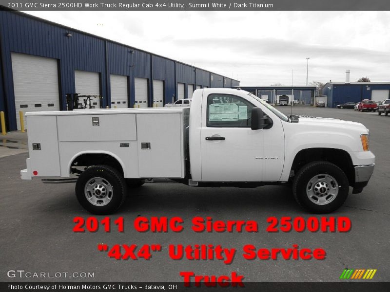 Summit White / Dark Titanium 2011 GMC Sierra 2500HD Work Truck Regular Cab 4x4 Utility