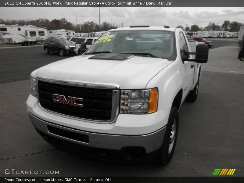Summit White / Dark Titanium 2011 GMC Sierra 2500HD Work Truck Regular Cab 4x4 Utility