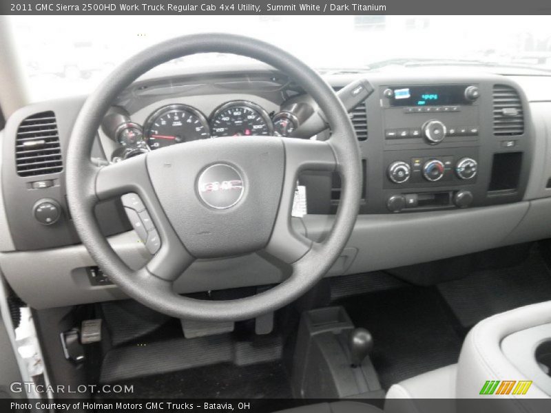 Summit White / Dark Titanium 2011 GMC Sierra 2500HD Work Truck Regular Cab 4x4 Utility