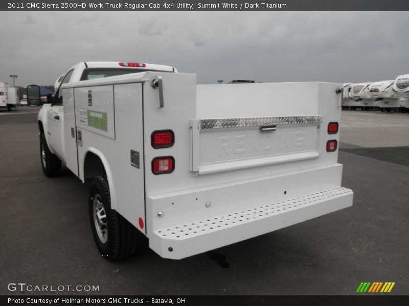  2011 Sierra 2500HD Work Truck Regular Cab 4x4 Utility Summit White