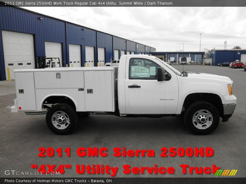 Summit White / Dark Titanium 2011 GMC Sierra 2500HD Work Truck Regular Cab 4x4 Utility