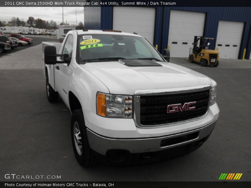 Summit White / Dark Titanium 2011 GMC Sierra 2500HD Work Truck Regular Cab 4x4 Utility