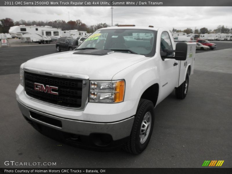 Summit White / Dark Titanium 2011 GMC Sierra 2500HD Work Truck Regular Cab 4x4 Utility