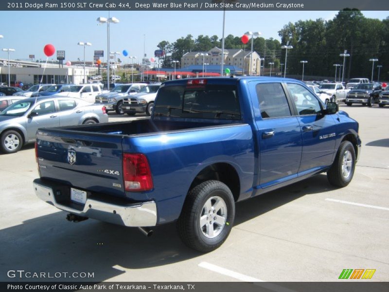Deep Water Blue Pearl / Dark Slate Gray/Medium Graystone 2011 Dodge Ram 1500 SLT Crew Cab 4x4