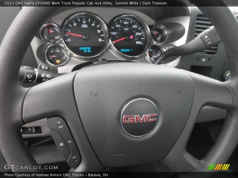 Summit White / Dark Titanium 2011 GMC Sierra 2500HD Work Truck Regular Cab 4x4 Utility