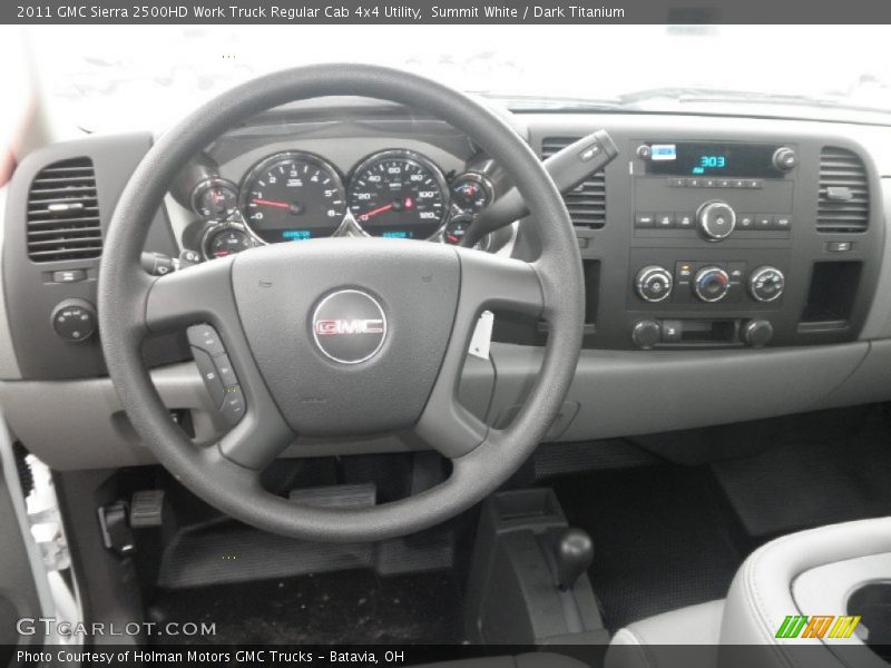 Summit White / Dark Titanium 2011 GMC Sierra 2500HD Work Truck Regular Cab 4x4 Utility