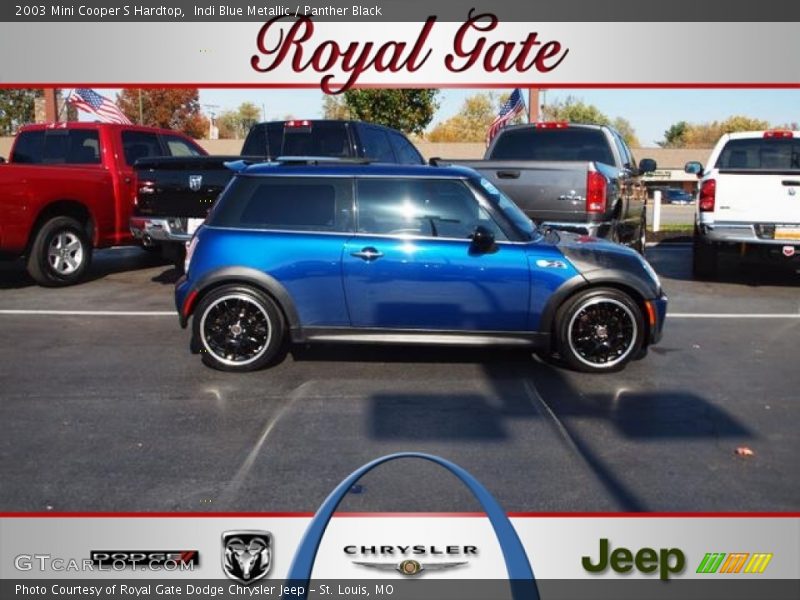 Indi Blue Metallic / Panther Black 2003 Mini Cooper S Hardtop