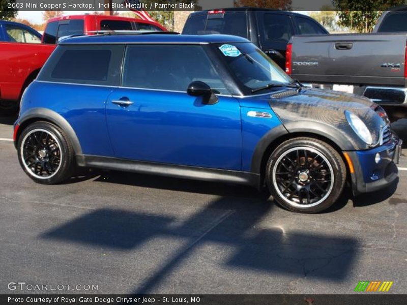 Indi Blue Metallic / Panther Black 2003 Mini Cooper S Hardtop