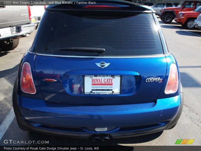Indi Blue Metallic / Panther Black 2003 Mini Cooper S Hardtop