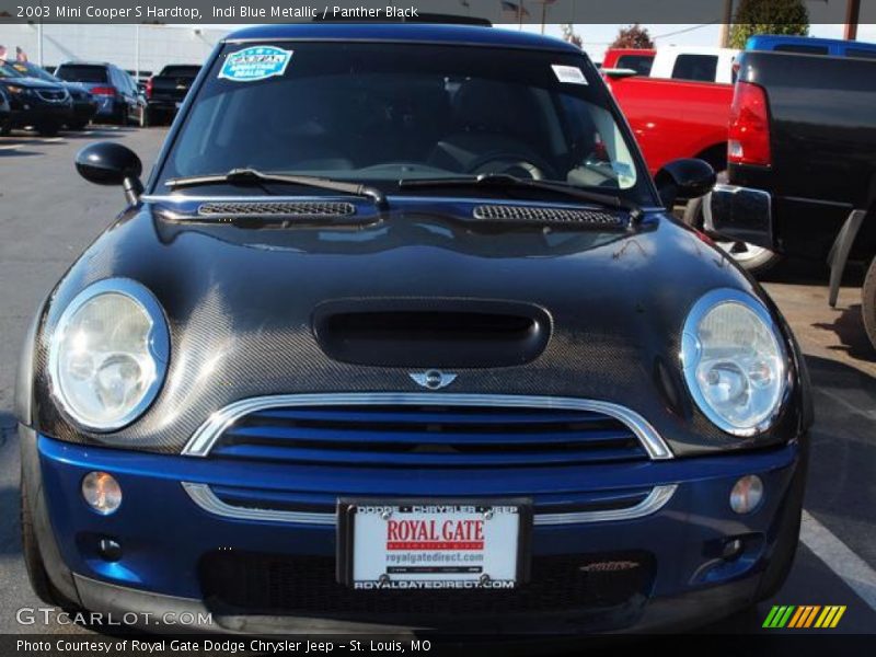 Indi Blue Metallic / Panther Black 2003 Mini Cooper S Hardtop