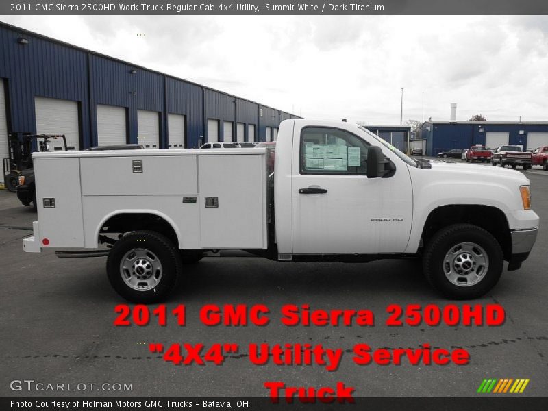 Summit White / Dark Titanium 2011 GMC Sierra 2500HD Work Truck Regular Cab 4x4 Utility
