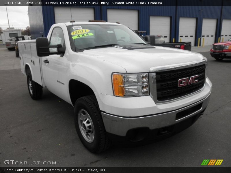 Summit White / Dark Titanium 2011 GMC Sierra 2500HD Work Truck Regular Cab 4x4 Utility