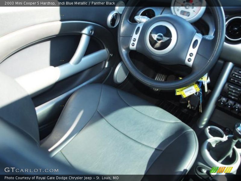 Indi Blue Metallic / Panther Black 2003 Mini Cooper S Hardtop