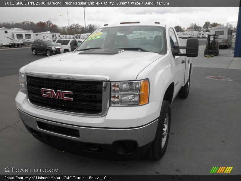 Summit White / Dark Titanium 2011 GMC Sierra 2500HD Work Truck Regular Cab 4x4 Utility