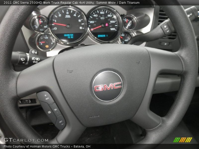 Summit White / Dark Titanium 2011 GMC Sierra 2500HD Work Truck Regular Cab 4x4 Utility