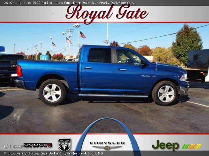 Deep Water Blue Pearl / Dark Slate Gray 2010 Dodge Ram 1500 Big Horn Crew Cab