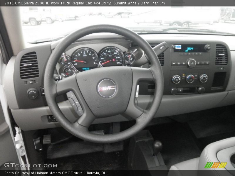 Summit White / Dark Titanium 2011 GMC Sierra 2500HD Work Truck Regular Cab 4x4 Utility