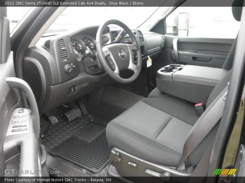  2012 Sierra 3500HD SLE Extended Cab 4x4 Dually Ebony Interior