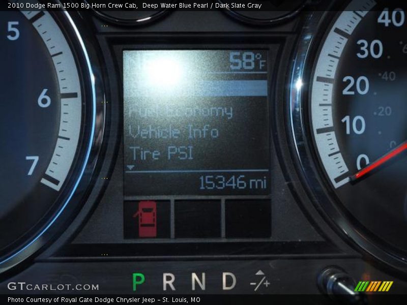 Deep Water Blue Pearl / Dark Slate Gray 2010 Dodge Ram 1500 Big Horn Crew Cab