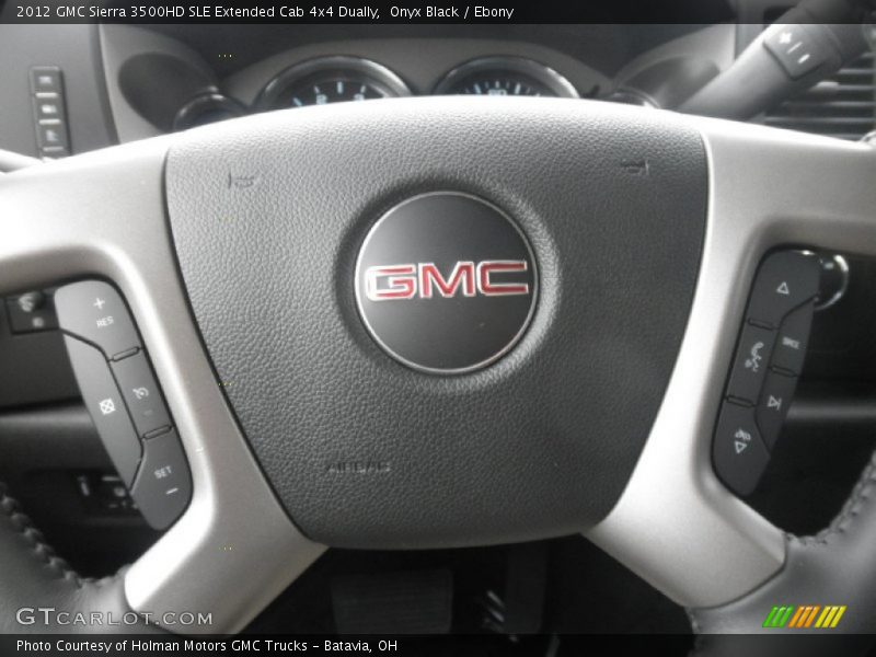 Onyx Black / Ebony 2012 GMC Sierra 3500HD SLE Extended Cab 4x4 Dually