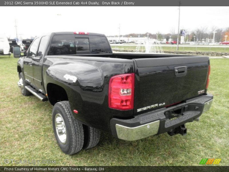 Onyx Black / Ebony 2012 GMC Sierra 3500HD SLE Extended Cab 4x4 Dually